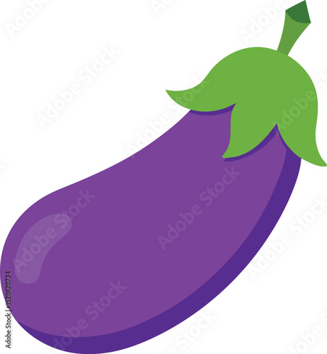 eggplant  vector on white background 