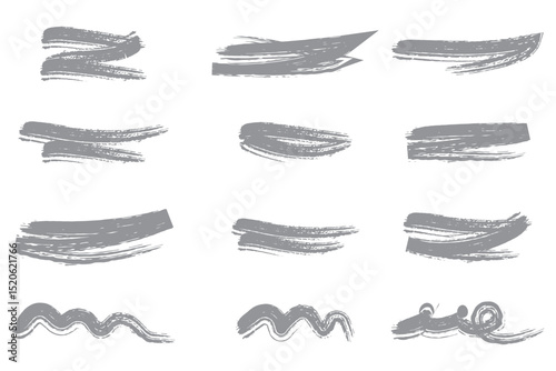 Collection of vector paint brush stroke, ink splatter, grunge line and artistic design elements. Vector brush stroke decorative grunge design banner background. eps 10