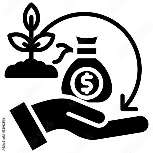 Return On Investment glyph icon