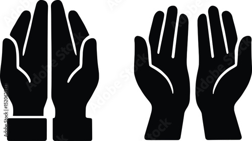 Praying Hands Vector Illustration of Supplication and Faith