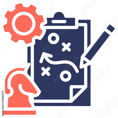 Strategic Planning glyph color icon