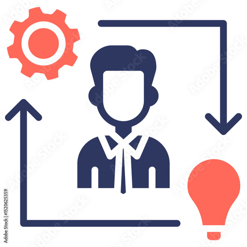 Change Management glyph color icon
