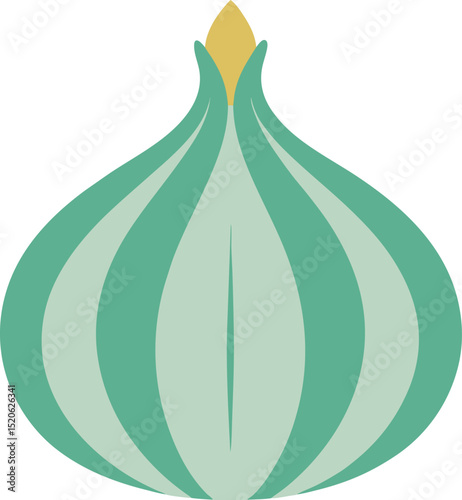 garlic bulb vector on white background  