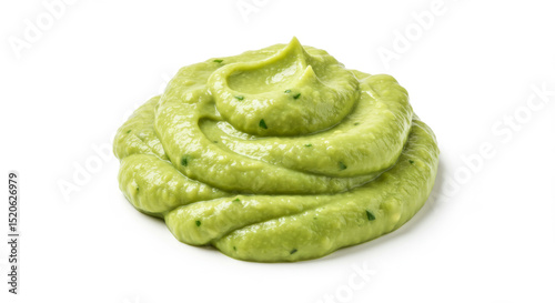 Bowl with delicious guacamole. Avocado