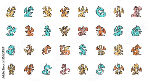 Dragon Logo Templates 30+ Colorful, Unique Designs for Branding