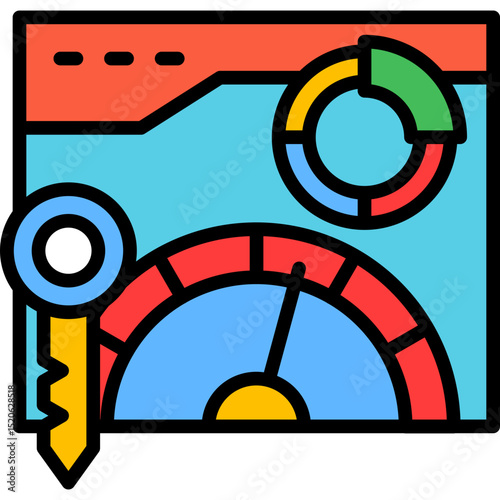 Key Performance Indicators lineal color icon