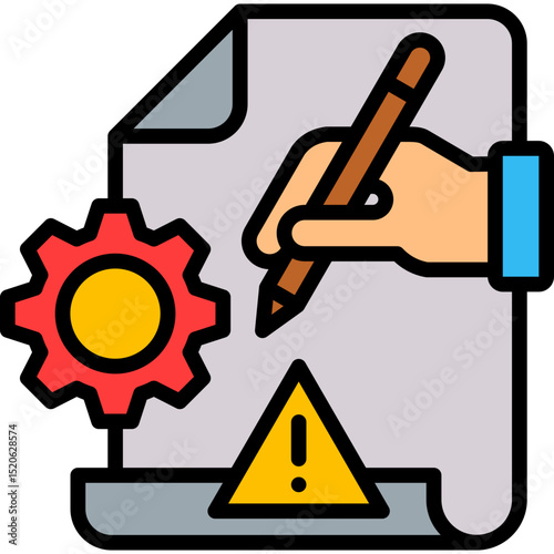 Risk Assessment lineal color icon