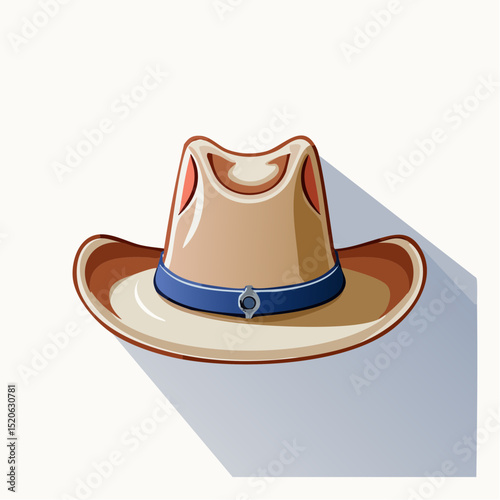 A minimal cowboy hat icon, designed with gentle curves and clean visual weight.