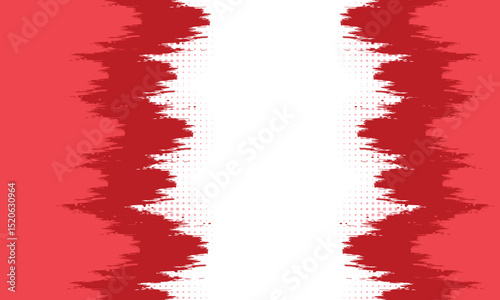Bold abstract background with red jagged brush strokes on both sides and a clean white center. Ideal for dynamic posters, banners, or creative designs needing contrast and energy.