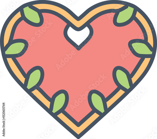 heart with flowers
