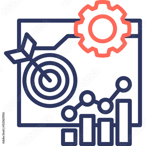 Goal Setting line color icon