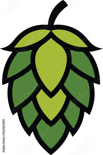 hops cone vector on white background  .eps