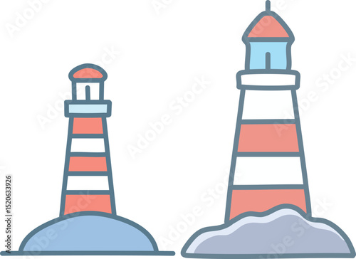 lighthouse on a white background
