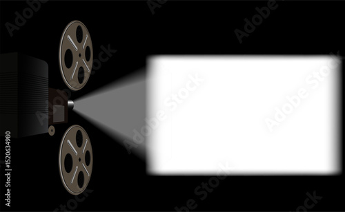 Blank projector screen vector illustration
