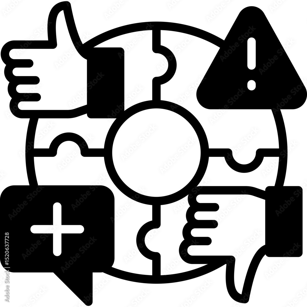 Obraz premium Swot Analysis mixed icon