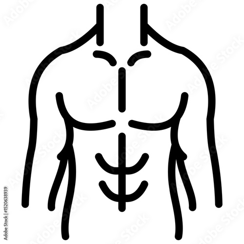 human body line icon
