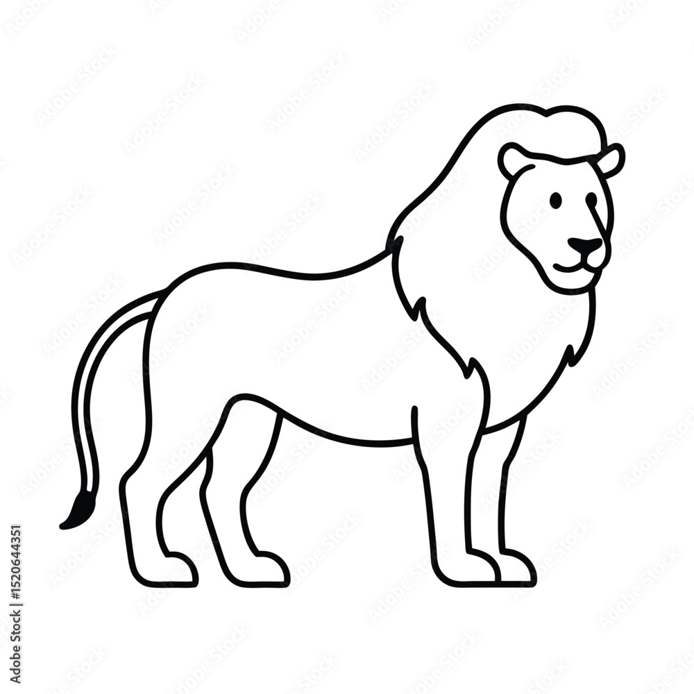 Obraz premium silhouette of a lion the king