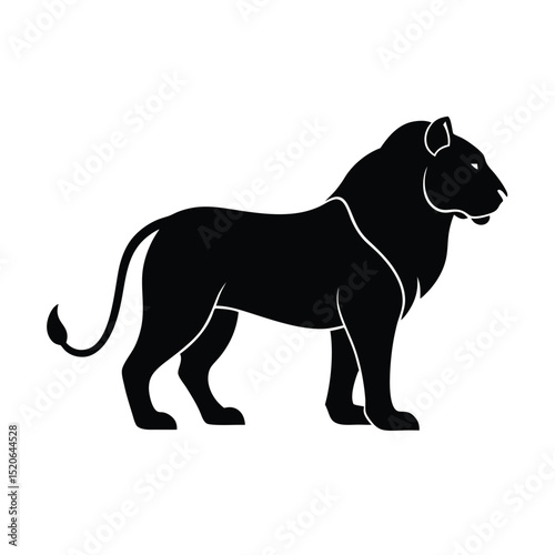 silhouette of a lion