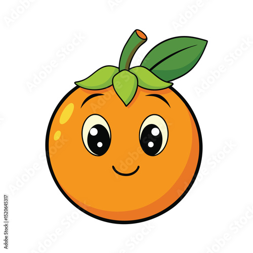 Orange cartoon logo vector