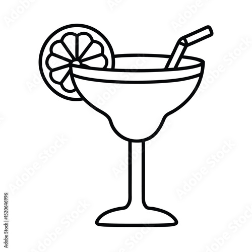 cocktail glass with ice