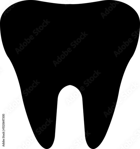 Tooth icon in flat style. isolated on transparent background.