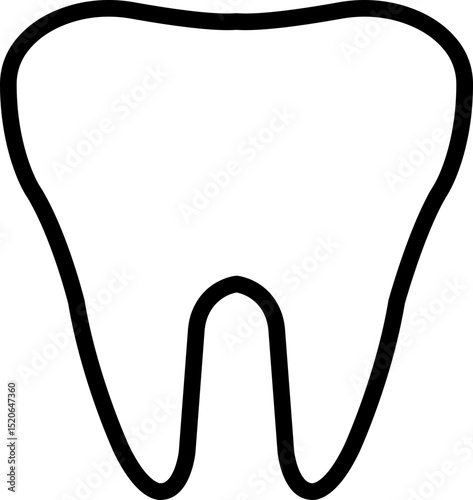 Tooth icon in line style. isolated on transparent background