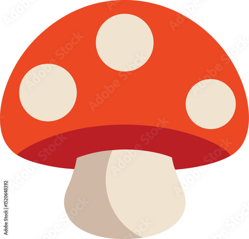 mushroom cap vector on white background   