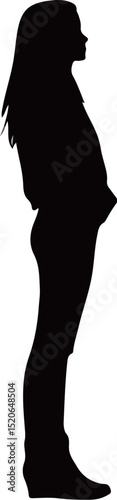 Silhouette of a young woman in profile, exuding confidence and poise.