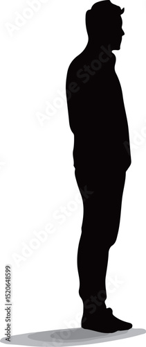 Silhouette of a standing man, showcasing a confident posture.