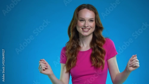 Woman expressing a range of emotions while posing in a beauty studio setting