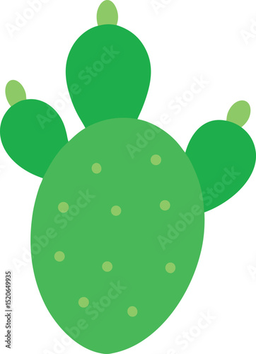 nopal cactus pad vector on white background   
