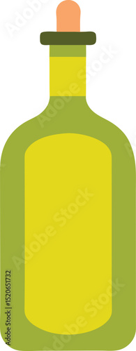 olive oil bottle  vector on white background  .eps