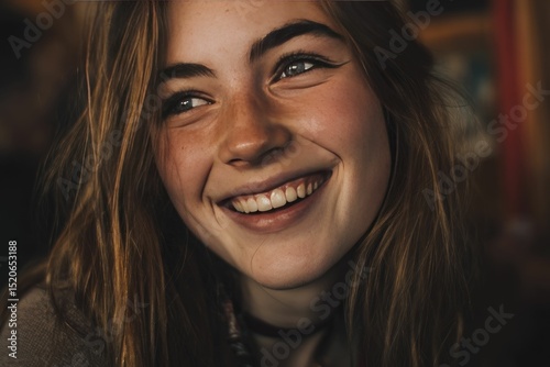 Smiling for no reason at all