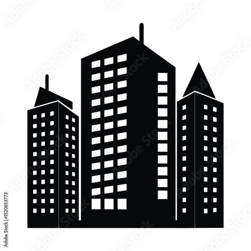 a apartments silhouette vector
