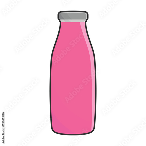 Milk bottle Vector illustration isolated on white background