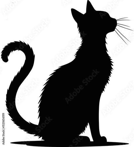 vector ilustration of cat silhouette design isolated on white background 