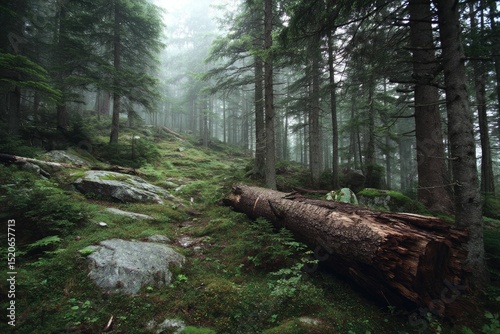 Fototapeta Naklejka Na Ścianę i Meble -  Write a story about a forest that remembers every visitor