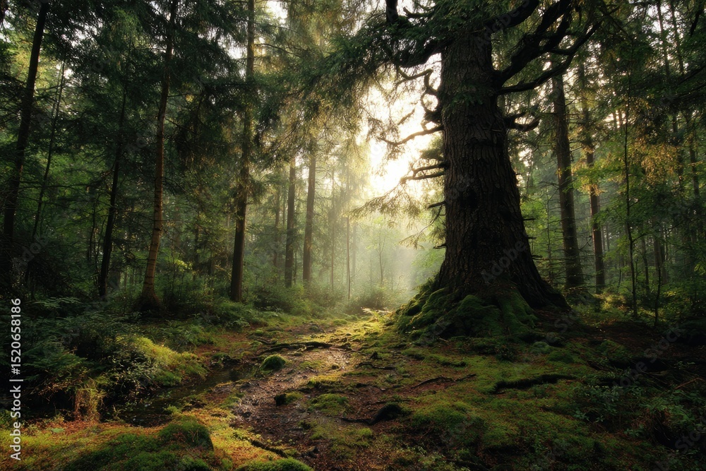 Obraz premium Write about a forest that is a sanctuary for magical beings