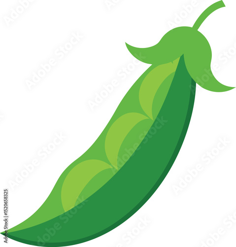 pea pod  vector on white background   