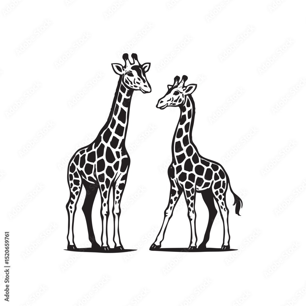 Obraz premium giraffe vector