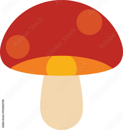 portobello mushroom  vector on white background  .eps