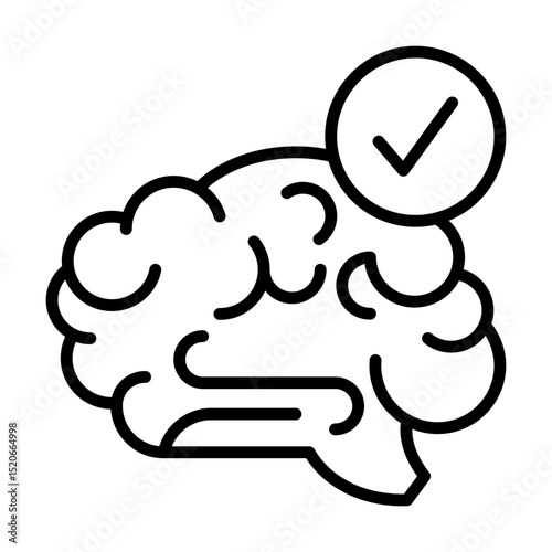Neurotypical brain single icon
