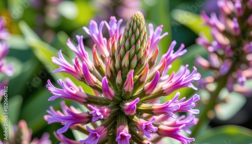 a close up of the pride of madeira (echium candicans), captured with a 70 200mm telephoto lens, f/3 photo