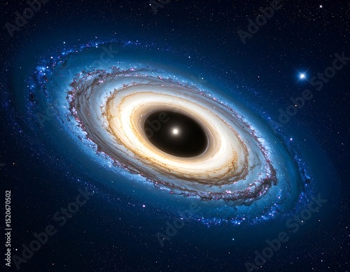 Spiral galaxy in deep space