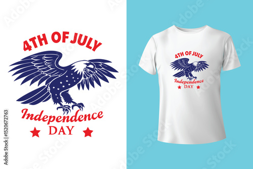 Fourth of July Independence Day America T shirt Design Vector Illustration. Happy Independence day USA 4 th July in United States of America. Vector illustration. EPS 10