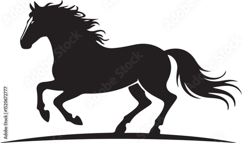 A horse silhouette art illustration 