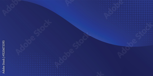 Abstract blue wave wide background banner