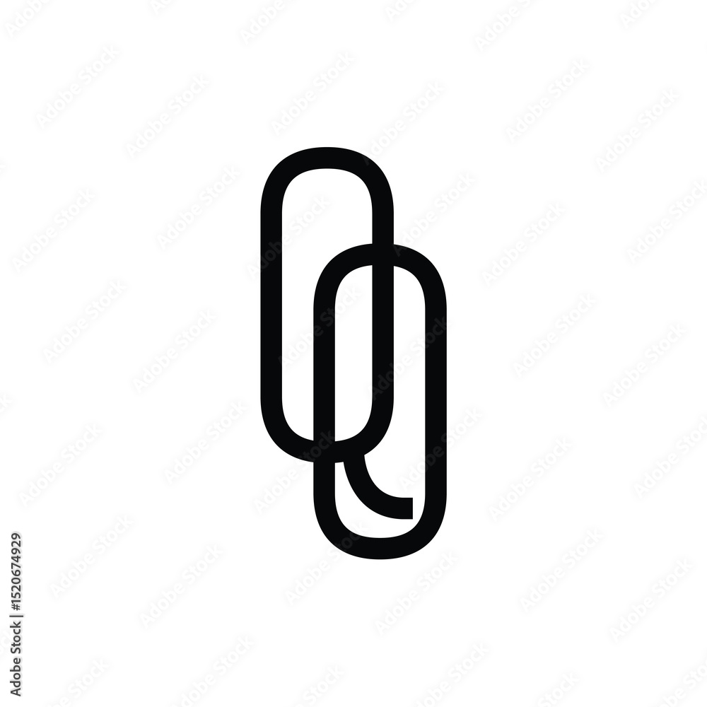 Naklejka premium QO monogram logo design letter text name symbol monochrome logotype alphabet character simple logo