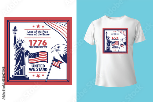 USA Cops Blue Line Grunge Police Flag T-shirt Design. American Cops T Shirt.