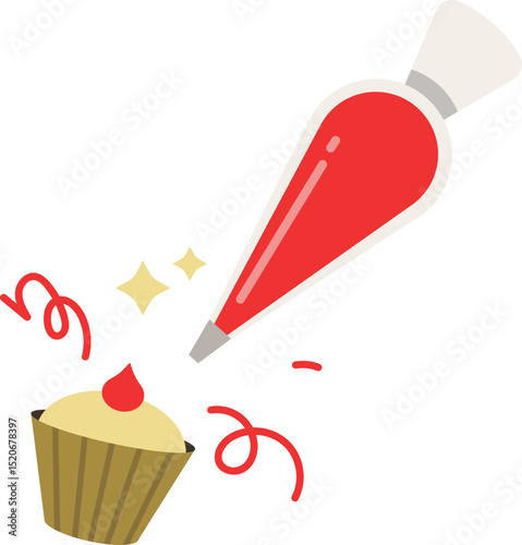 Bakery Cake Icon Illustration Baking Tools Pastry Bread Donuts Cupcakes Cookies and Kitchen Equipment Baker House Pastry Muffin
